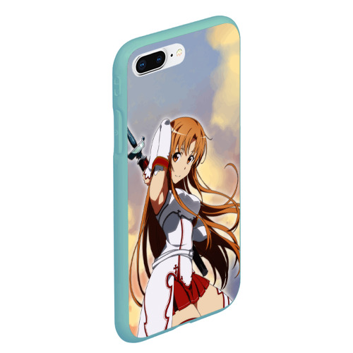 Чехол для iPhone 7Plus/8 Plus матовый Асуна Юки - Sword Art Online, цвет мятный - фото 3