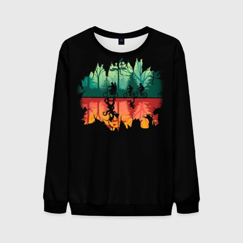 Мужской свитшот 3D Stranger Things Wrong Side