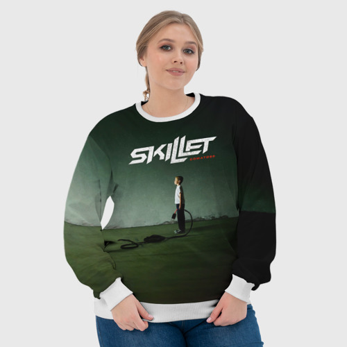 Женский свитшот 3D Comatose - Skillet, цвет 3D печать - фото 6