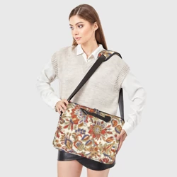 Сумка для ноутбука 3D Цветочный винтажный орнамент - фото 2