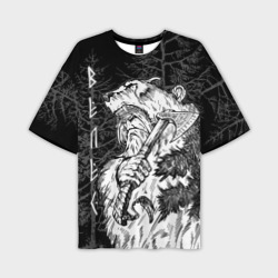 Мужская футболка oversize 3D Велес славянский бог