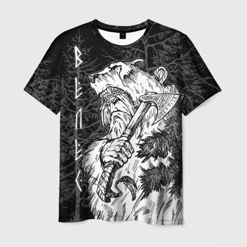 Мужская футболка с принтом Велес славянский бог, вид спереди №1