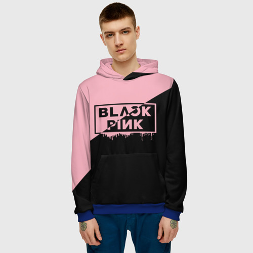 Мужская толстовка 3D Blackpink Big logo, цвет синий - фото 3