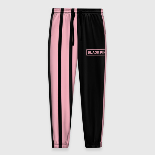 Мужские брюки 3D Half black pink, цвет 3D печать