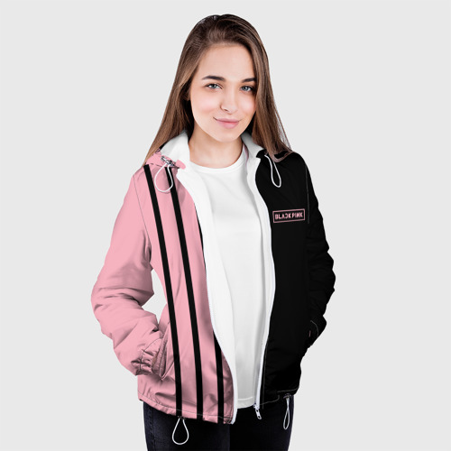 Женская куртка 3D Half black pink, цвет белый - фото 4