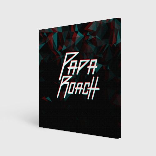 Холст квадратный Papa roach | Glitch | Big Logo, цвет 3D печать