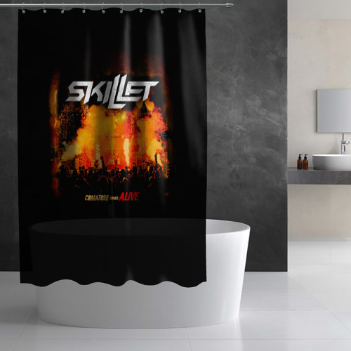 Штора 3D для ванной Comatose Comes Alive - Skillet - фото 3