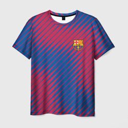 Мужская футболка 3D Fc Barcelona Барселона абстракция