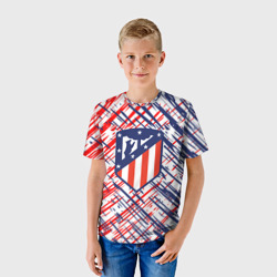 Детская футболка 3D Атлетико Мадрид краска - фото 2