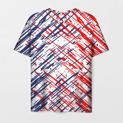 Мужская футболка 3D с принтом Атлетико мадрид / краска, вид сзади #1