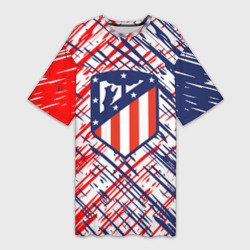 Платье-футболка 3D Атлетико Мадрид краска