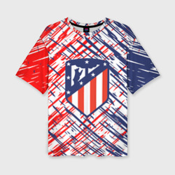 Женская футболка oversize 3D Атлетико Мадрид краска