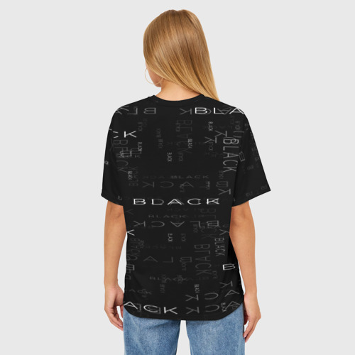 Женская футболка oversize 3D Black Memories, цвет 3D печать - фото 4