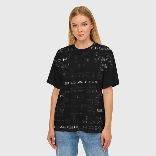 Женская футболка oversize 3D Black Memories, цвет 3D печать - фото 3