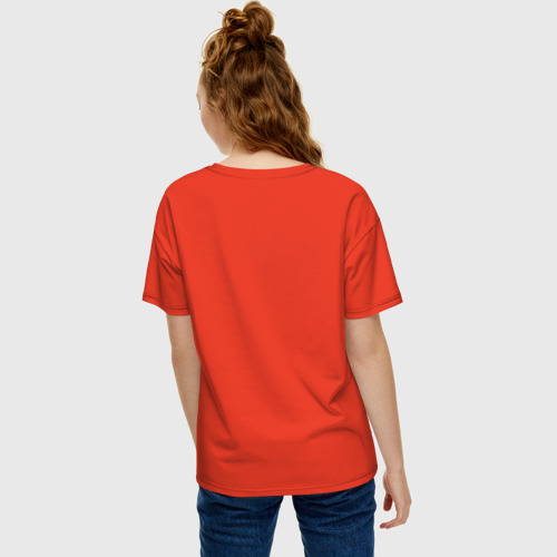 Женская футболка хлопок Oversize Keep calm Balakovo (Балаково), цвет рябиновый - фото 4