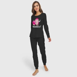 Женская пижама с лонгсливом хлопок Мама нт - фото 2