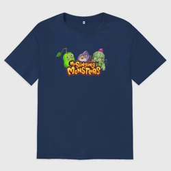 Женская футболка хлопок Oversize My Singings Monsters Logo