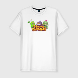 Мужская футболка хлопок Slim My Singings Monsters Logo