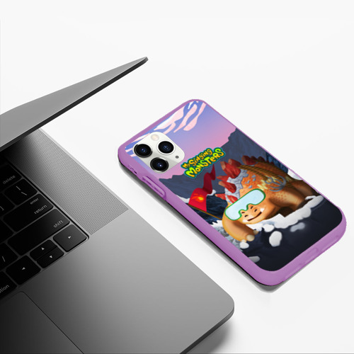 Чехол для iPhone 11 Pro Max матовый Стегобака, цвет фиолетовый - фото 5