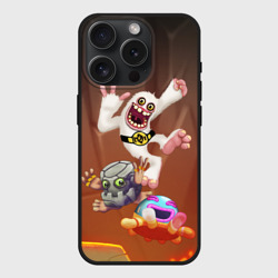 Чехол силиконовый для Apple iPhone 15 Pro матовый Барабамень, Мамунт и Палезатор