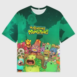 Женская футболка oversize 3D Персонажи Мои поющие монстры