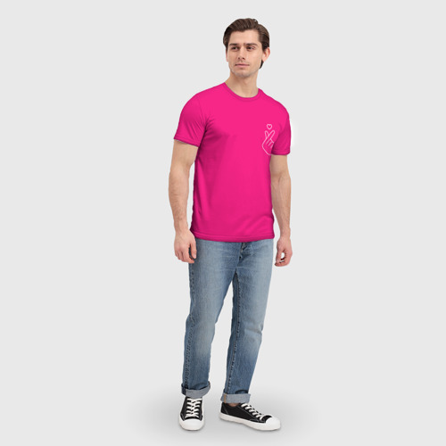 Мужская футболка 3D с принтом Саранхэ йо, вид сбоку #3