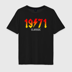 Мужская футболка хлопок Oversize 1971 стилизация под AC/DC