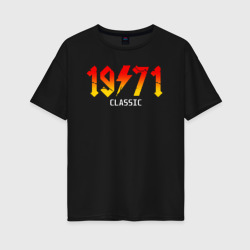 Женская футболка хлопок Oversize 1971 стилизация под AC/DC