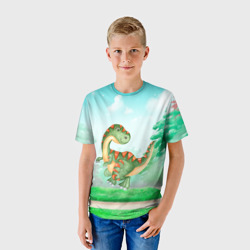 Детская футболка 3D Маленький Динозаврик - фото 2