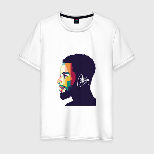 Мужская футболка хлопок Warriors - Steph Curry, цвет белый