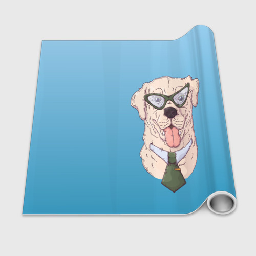 Бумага для упаковки 3D Офисный  пес менеджер - фото 2