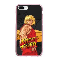 Чехол для iPhone 7Plus/8 Plus матовый Кен Мастерс - Street Fighter