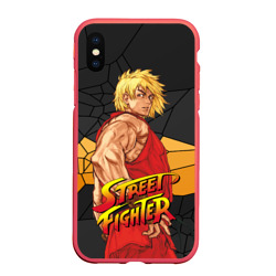 Чехол для iPhone XS Max матовый Кен Мастерс - Street Fighter