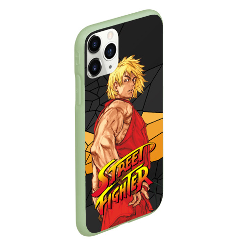 Чехол для iPhone 11 Pro матовый Кен Мастерс - Street Fighter, цвет салатовый - фото 3