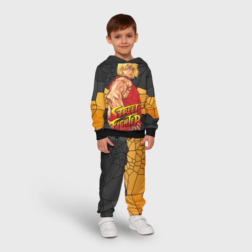 Детский костюм с толстовкой 3D Кен Мастерс - Street Fighter, цвет черный - фото 3