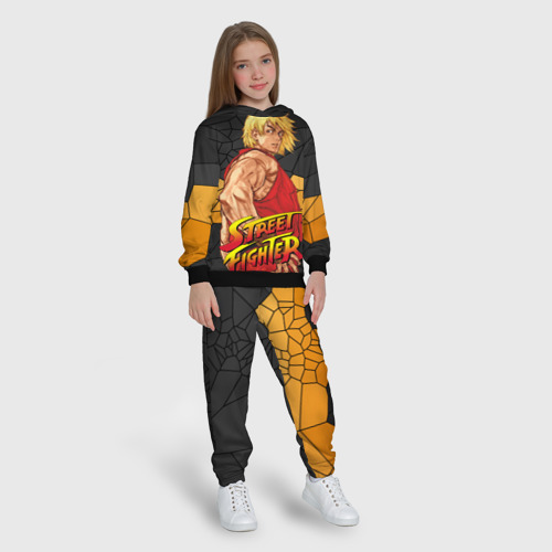 Детский костюм с толстовкой 3D Кен Мастерс - Street Fighter, цвет черный - фото 5