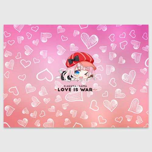 Поздравительная открытка Цубамэ Коясу Kaguya-sama:  Love is War, цвет белый