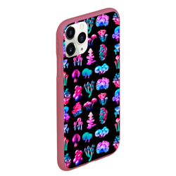 Чехол для iPhone 11 Pro Max матовый Neon mushrooms - фото 2