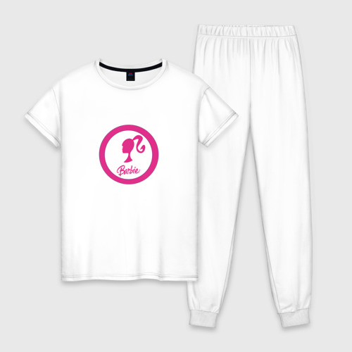 Женская пижама хлопок с принтом Круглая Барби, вид спереди #2