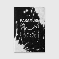 Обложка для паспорта матовая кожа Группа Paramore и Рок Кот