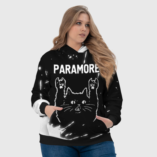 Женская толстовка 3D Группа Paramore и Рок Кот, цвет 3D печать - фото 6