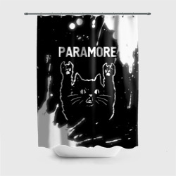 Штора 3D для ванной Группа Paramore и Рок Кот