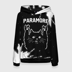 Женская толстовка 3D Группа Paramore и Рок Кот