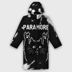 Женский дождевик 3D Группа Paramore и Рок Кот