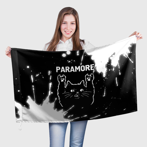 Флаг 3D Группа Paramore и Рок Кот