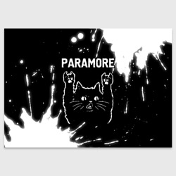 Поздравительная открытка Группа Paramore и Рок Кот