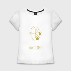 Женская футболка хлопок Slim Руническая вязь - Оккультизм