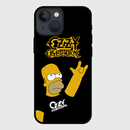 Чехол для iPhone 13 mini Ozzy Osbourne Гомер Симпсон рокер