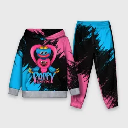 Детский костюм с толстовкой 3D Game Poppy Playtime Haggy Waggy and Kissy Missy