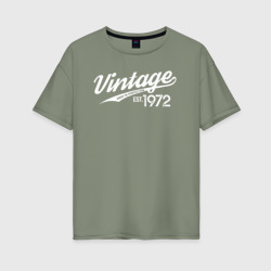 Женская футболка хлопок Oversize Винтаж 1972 в возрасте совершенства